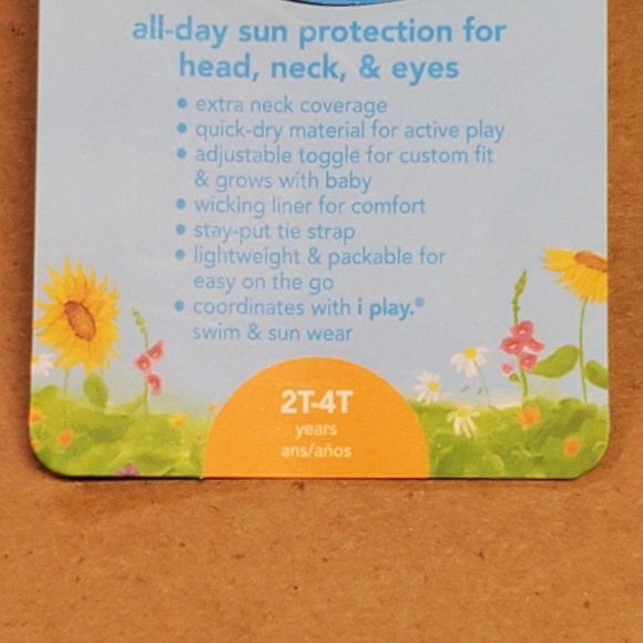 I Play Sun Protection Hat 2T-4T Blue - Picture 9 of 9